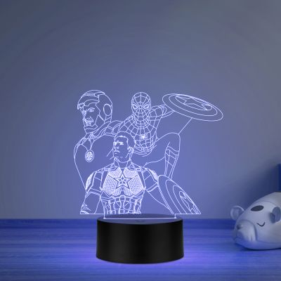 3D Illusion avengers452 Night lamp for Home Decor Light Multicolored